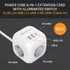 Toitepistik QOLTEC 52547 3× vahelduvvoolupistikupesa, 2× USB-A, 1× USB-C PD 20W
