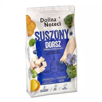 Kuiv koeratoit Dolina Noteci Premium tursk 9 kg — täisväärtuslik täiskasvanud koeratoit, 26% valku, 15% rasva, gluteeni- ja laktoosivaba