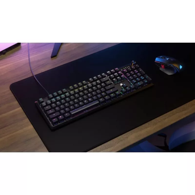 Corsair K70 mänguklaviatuur, USB, must, mehaaniline, täissuuruses, 104 klahvi