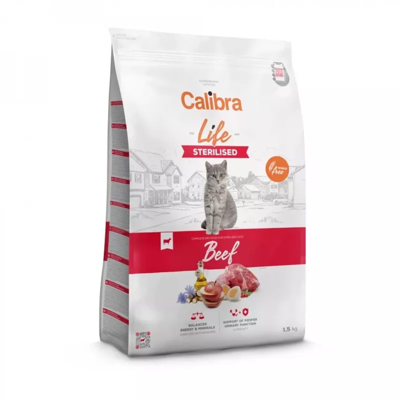 CALIBRA Cat Life Sterilised Beef - kuiv kassitoit - 1,5kg
