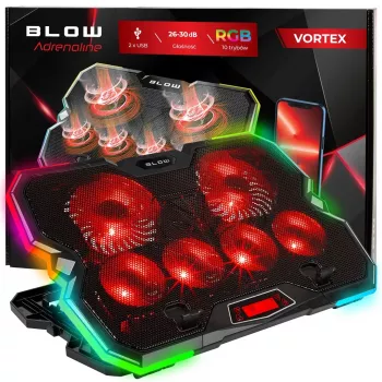 6 FAN VORTEX RGB sülearvuti jahutusalus