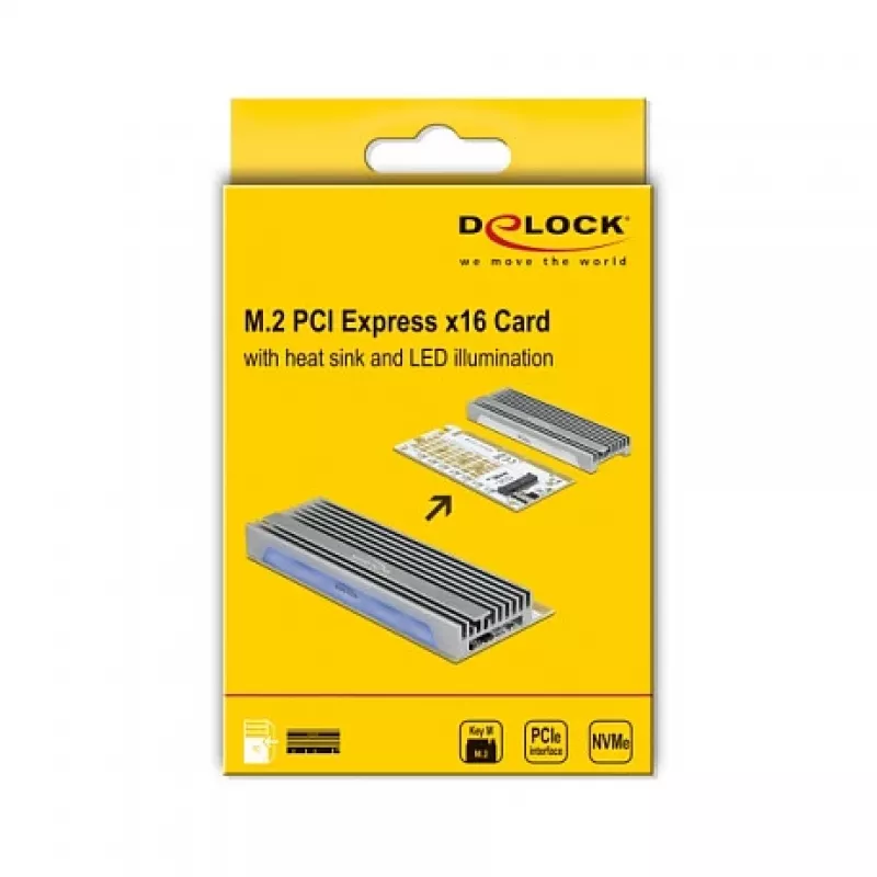PCI Express x16 kaart DeLOCK 90566 NVMe M.2 Key M
