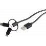 USB-kaabel ShiverPeaks BS14-15025 1m USB A Micro-USB B Must