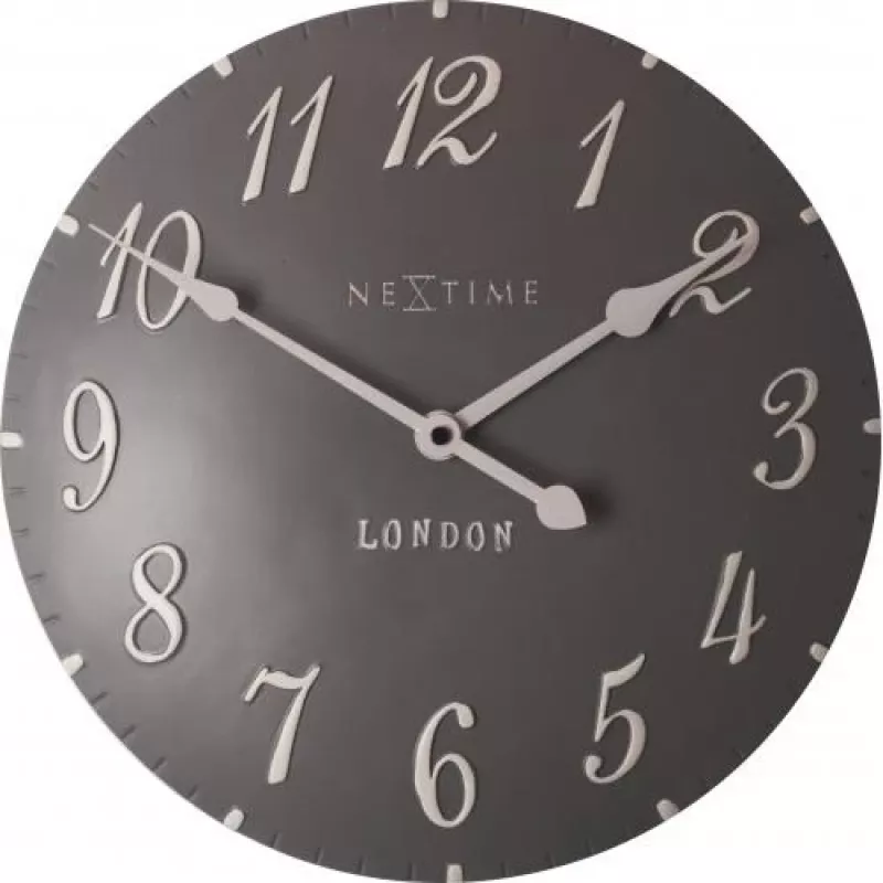 NeXtime klok 3084gs London Arabic, Ø34,5 cm, seinakell, hall/valge