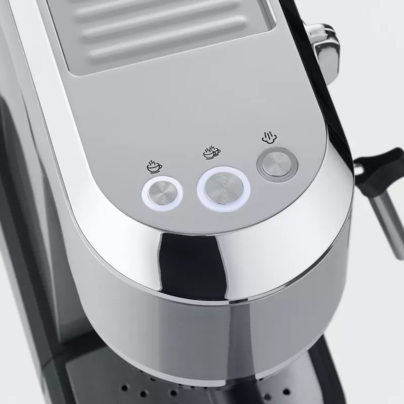 Espressomasin SEVERIN Newspresa KA 5997 — poolautomaatne, 1 L veepaak, 1350 W, kohviveski, must/harjatud teras/kroom