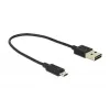 USB-kaabel DeLOCK 84804 USB 2.0 0,2 m USB A Micro-USB B Must