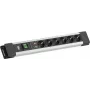 Pistikupesade liist Bachmann CONNECTUS 6x CEE7/3 pistikupesa, 1x SPD liigpingekaitse, 1x lüliti, 2,0 m kaabel, CEE7/7 pistik, hall