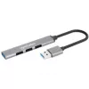 Manhattan USB-A 4-pordiline jaotur, 4x USB-A porti (1x 5 Gbps USB 3.2 Gen1 ehk USB 3.0, 3 x 480 Mbps USB 2.0), USB-toitega (välist toiteallikat pole vaja), alumiinium