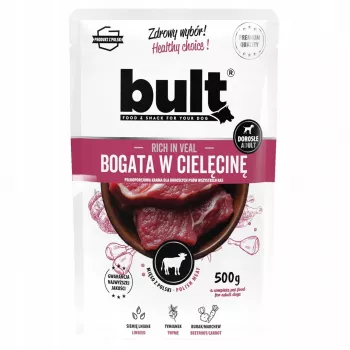 BULT rikkalik vasikalihaga - märg koeratoit - 500g