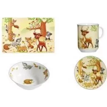 Lauakomplekt ritzenhoff & breker WALDTIERE, plastikust lauamatid 450×300 mm, komplekt