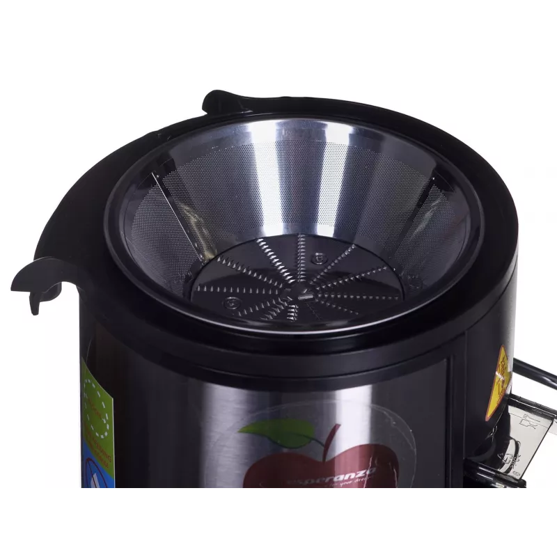 Mahlapress ESPERANZA EKJ002 — 500 W, 0,45 L mahlanõu, 1,5 L viljalihamahuti, roostevaba teras/must