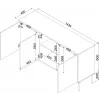 Kummut Cama Meble INSERTO 3D 143,5×40×80 cm — kašmiirviimistlus LED-ga