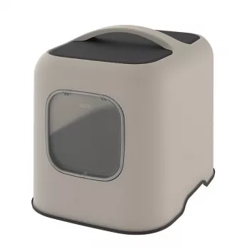 Hooded litter box Rotho BIALA Beige 395×510×443 mm, plastik with spatula