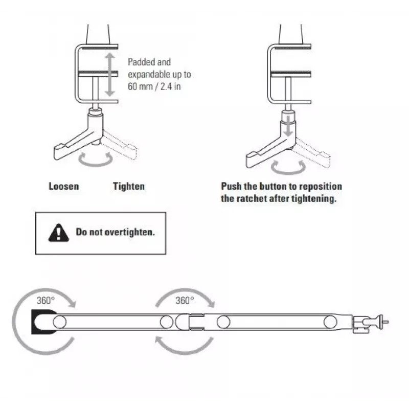 Mikrofonivarre Elgato Wave Mic Arm Low Profile – reguleeritav madal profiiliga poom stuudio ja striimimise jaoks
