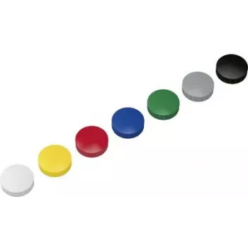 Maul Magnet MAULsolid (Ø x K) 38 mm x 15,5 mm Ümmargune Kollane, Punane, Sinine, Valge, Roheline, Hall, Must 10 tk 6163999 (6163999)