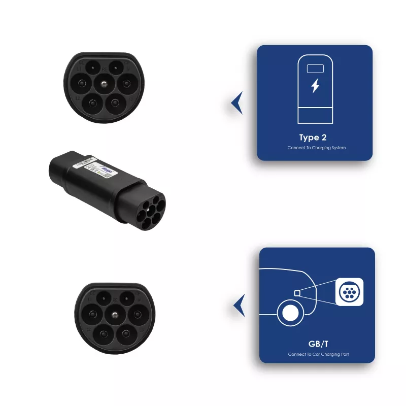 Akyga AK-SC-E21 elektriauto laadimisadapter Type 2 - GB/T 3-faasiline 32A