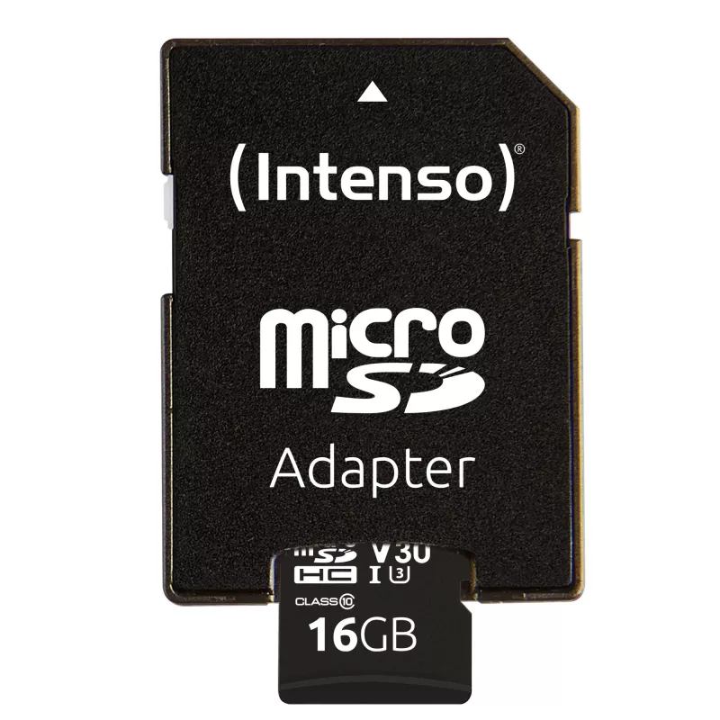 MÄLUKAART MICRO SDHC 16GB C10/W/ADAPTER 3433470 INTENSO