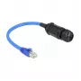 DELOCK Cat6 SF/UTP (S-FTP) võrgukaabel 0,25 m — RJ-45 kuni RJ-45, must/sinine