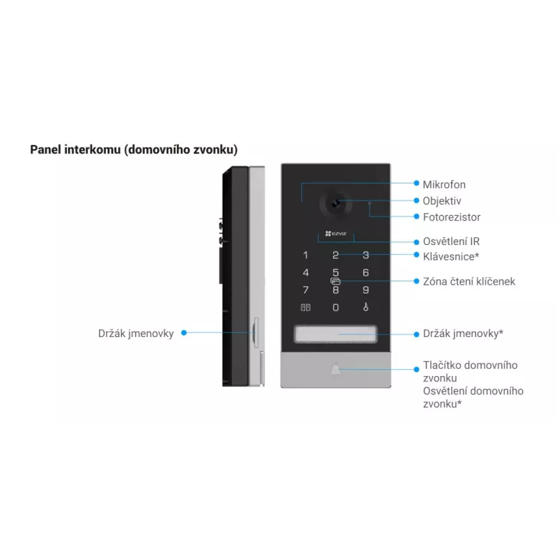 Video intercomisüsteem EZVIZ EP7 7 tolli 1024x600 kahesuunaline heli