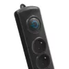Pingekaitse Qoltec 50112 Must 6 vahelduvvoolu pistikupesa 230V 3m