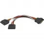 Toitekaabel SATA 15pin - 2x SATA HDD DeLOCK 60105 0,15m