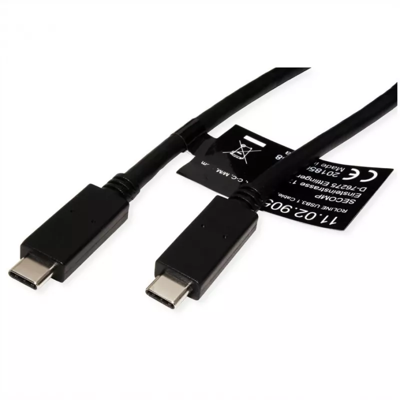 USB-kaabel ROLINE 11.02.9056 0.5m USB 3.2 Gen 2 10 Gbit/s USB C Must