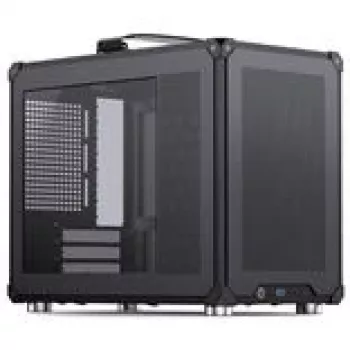 Jonsbo C6 MAX arvutikorpus, mini korpus, Micro-ATX, karastatud klaas - must