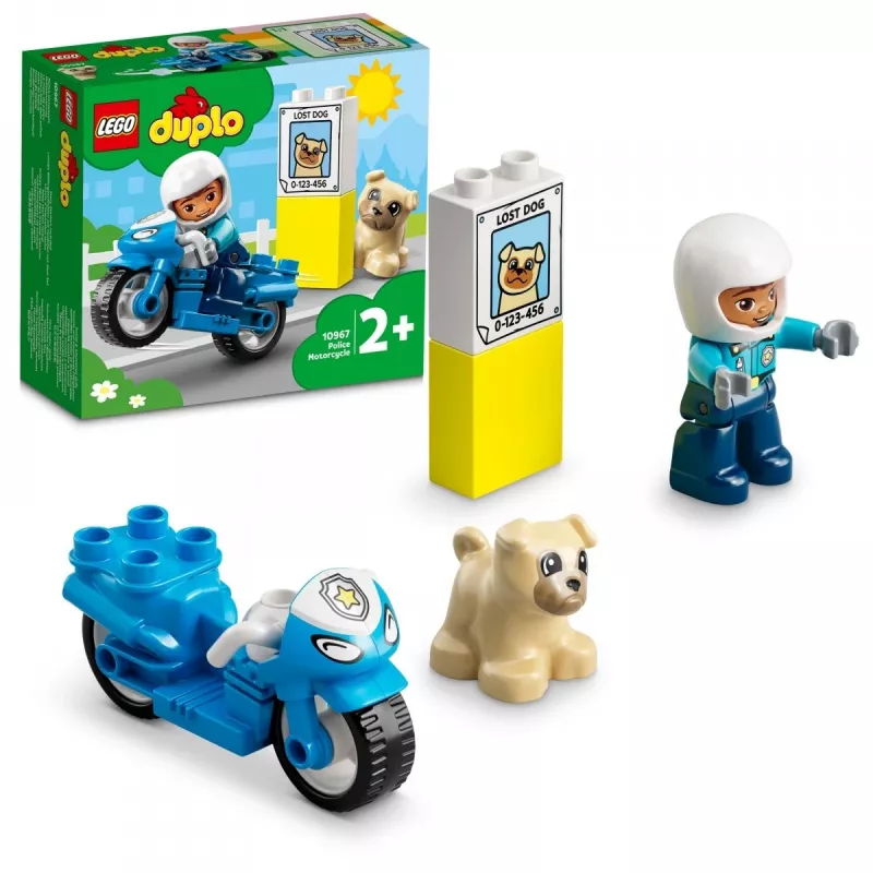 Mootorratta mängukomplekt LEGO Duplo Police 10967 liikuvate rataste ja politseifiguuriga