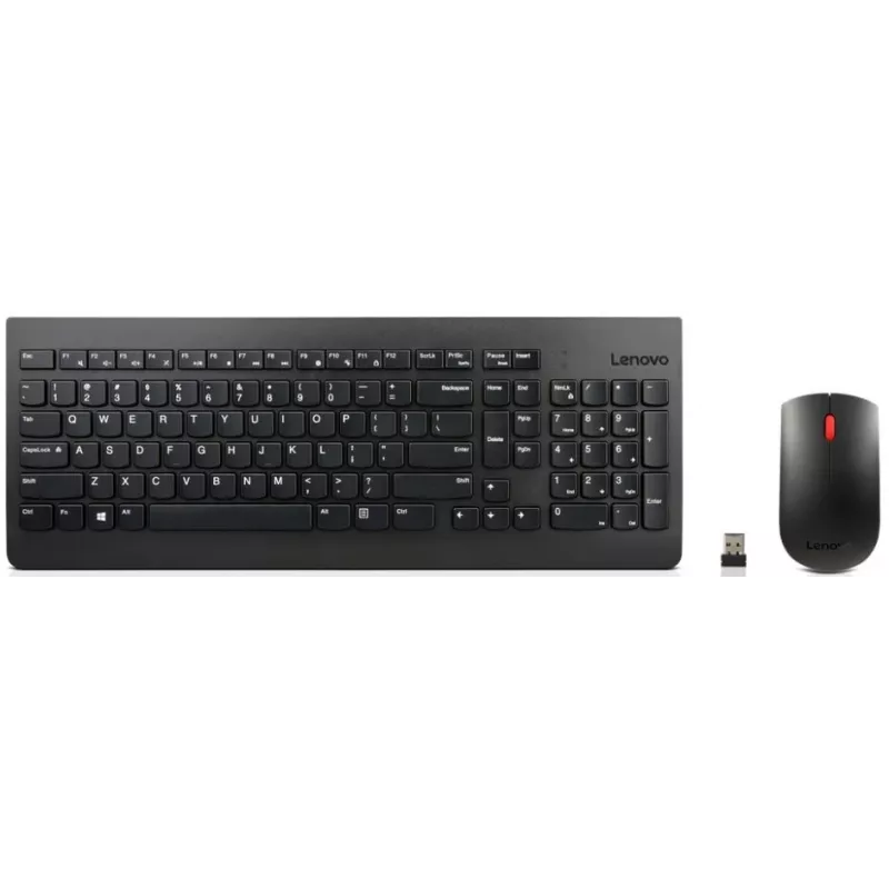 Lenovo 4X30M39497 klaviatuur kaasasoleva hiirega Universaalne RF-juhtmeta QWERTY USA inglise keel Must