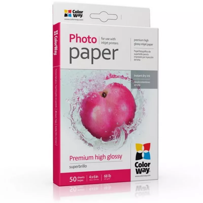 Fotopaber ColorWay PSG2550504R läikiv 255 g/m² 10x15 cm 50 lehte
