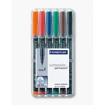 Püsiv marker Staedtler 318 WP6 Must Sinine Pruun Roheline Oranž Punane
