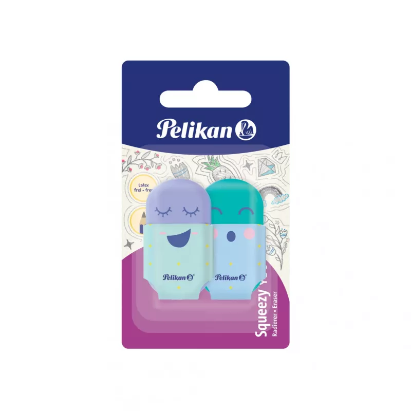 Kustukumm Pelikan 606219 Plastikust Mitmevärviline 2 tk