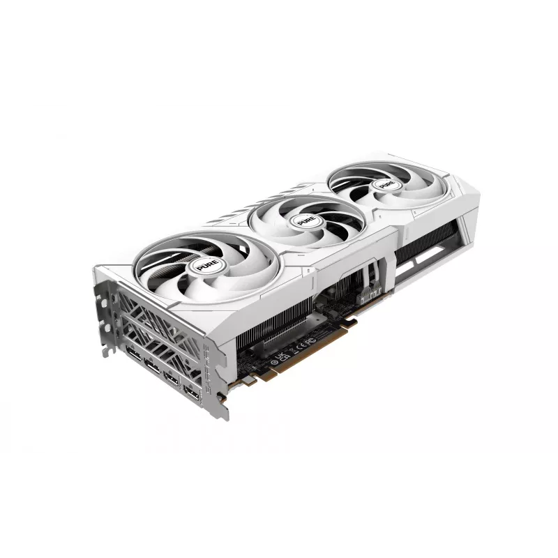 Graafikakaart Sapphire Radeon RX 9070 XT — 16 GB GDDR6, PCIe 5.0, 256-bit, 320 mm, 3 pesaga, valge