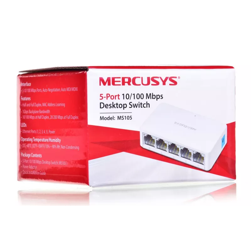 Mercusys 5-Port 10/100Mbps lauavõrgulüliti