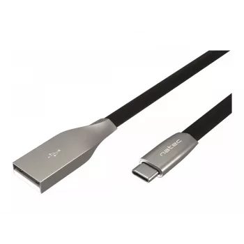 NATEC Kaabel USB-C/A 2.0 1m prati 1m must metall