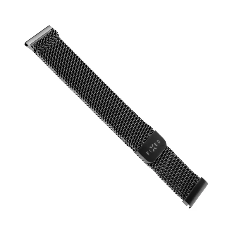Kellarihm FIXED Mesh Strap Fixed 20mm Quick Release Must — roostevaba võrk, 20 mm
