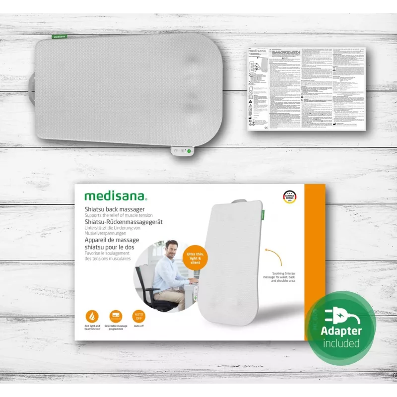 Medisana MC 600 seljamassaažija Shiatsu soojendusega, 24 W, 4 pead, 15-min automaatne väljalülitus, 12 V sisend
