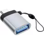 Microconnect USB3.0ACFB-KEY kaabel soovahetaja USB C USB A Must, Hõbedane