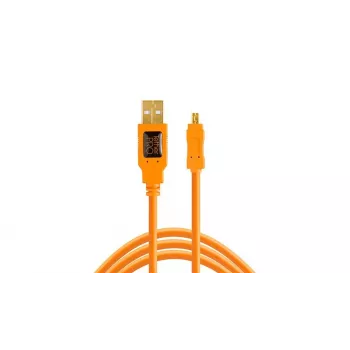 Tether Tools CU8015-ORG - 4,6 m - USB A - Mini-USB B - USB 2.0 - Oranž