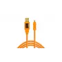Tether Tools CU8015-ORG - 4,6 m - USB A - Mini-USB B - USB 2.0 - Oranž