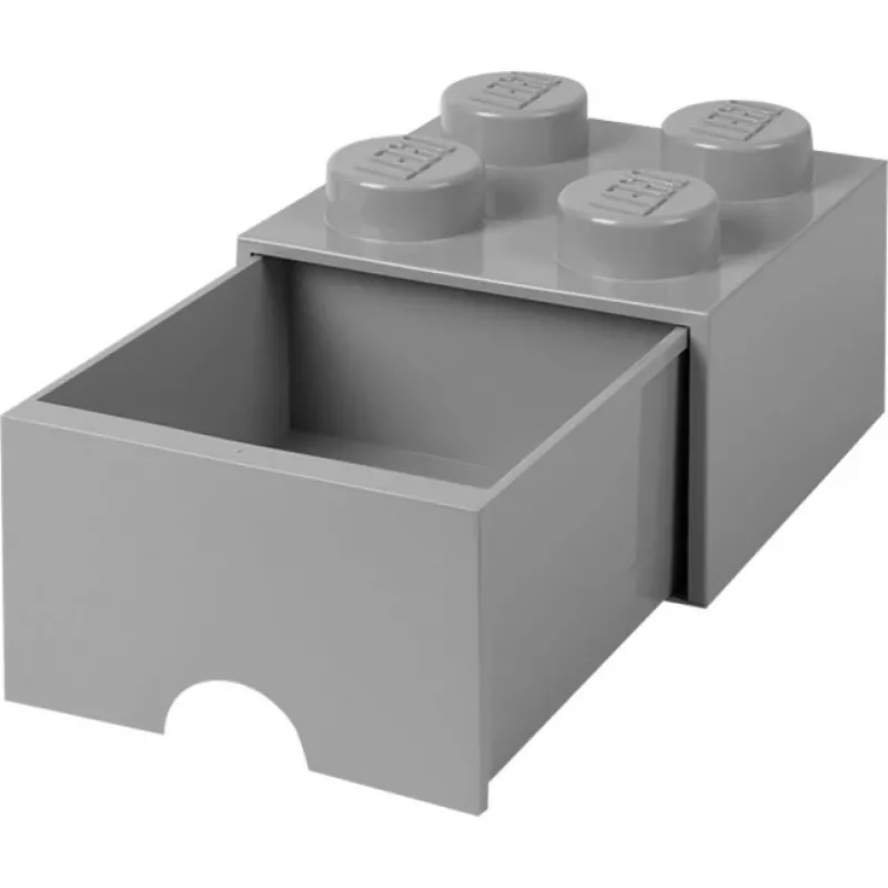 Hoiukast Room Copenhagen LEGO Storage Brick Drawer 4 – tumehall, virnastatav plastikust sahtel mänguasjadele ja väikestele esemetele