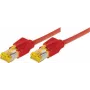 Tecline Premium - ühenduskaabel - RJ-45 (M) kuni RJ-45 (M) - 50 cm - SFTP, PiMF -Cat.7 toorkaabel (kaabel) / CAT 6a (pordid) - varjestatud, halogeenivaba, takerdumisvastane - punane (70700R)