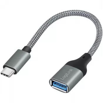 LogiLink USB 3.2 Gen1 USB-C adapter C/M USB-A/F OTG alumiinium 0,15 m