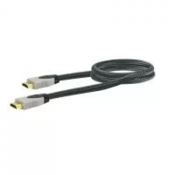 HDMI kaabel SCHWAIGER HDM0150G 063 — 1,5 m, HDMI tüüp A isane-isane, kullatud kontaktidega, must/hall