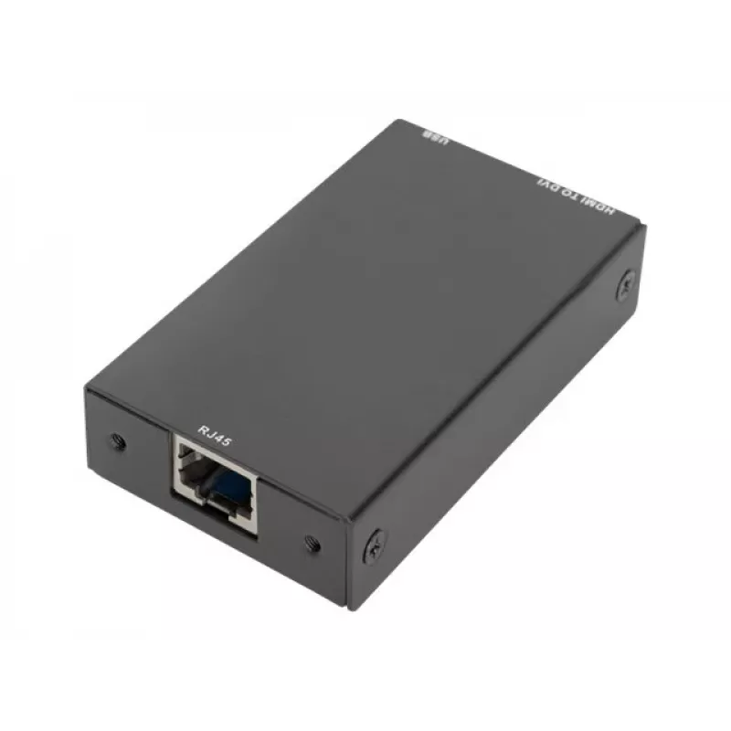 Digitus DVI-dongel modulaarsetele KVM-konsoolidele RJ45-DVI, must, 1080p