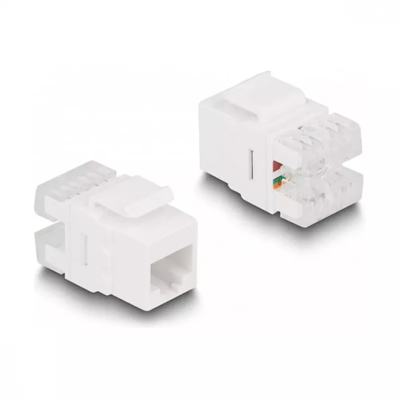 DeLOCK Keystone LSA Set RJ45 RJ11 Cat.6 must klõpsuga hoidik