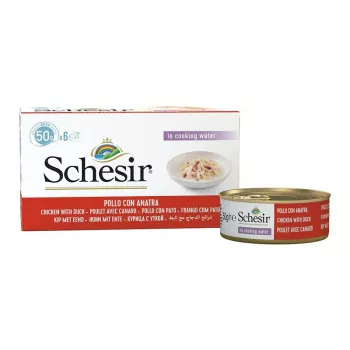 SCHESIR Kana-filee pardiga puljongis - märg kassitoit - 6x50g