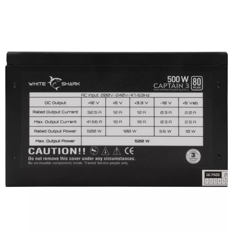 Toiteplokk White Shark GPSU-W500F Captain 3 500 W