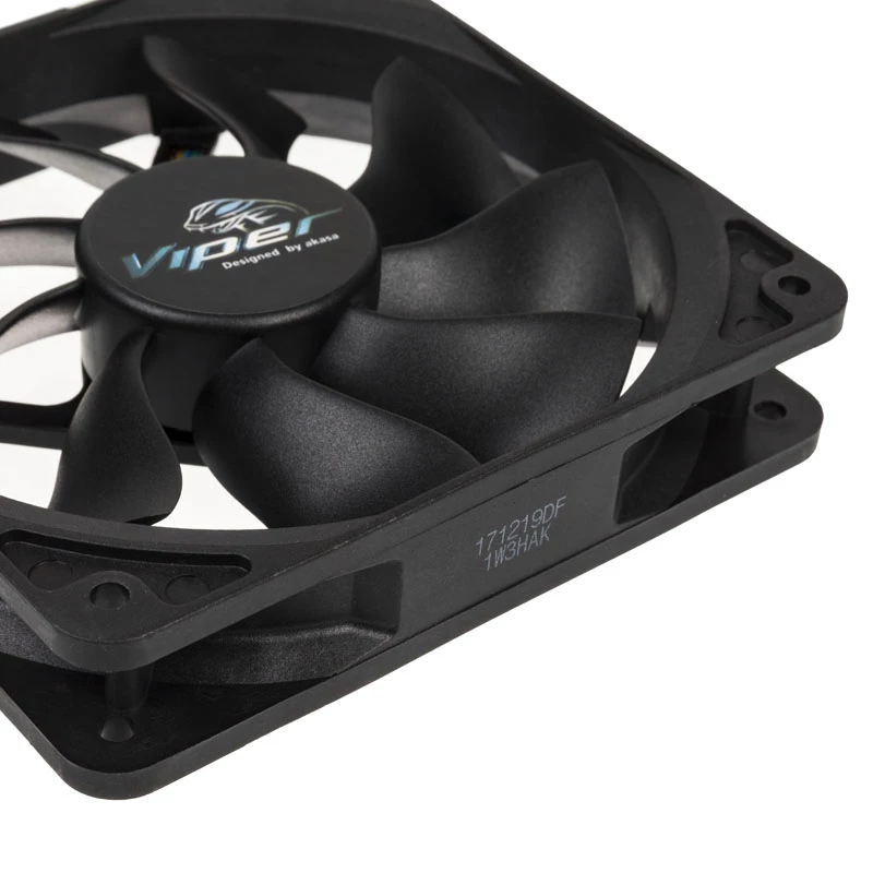 AKASA Viper 120 mm korpuse ventilaator - must
