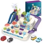 Mänguautode võidusõiduraja komplekt Extralink TOYS — nutikate autode mängukomplekt, modulaarsed rajaosad, patareitoitel sõidukid